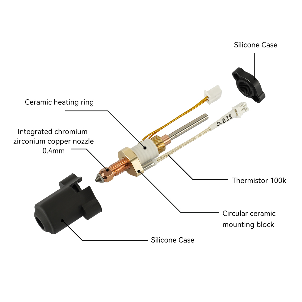 Hotend For Creality K1C K1 MAX - High Flow Ceramic Hotend recension och pris