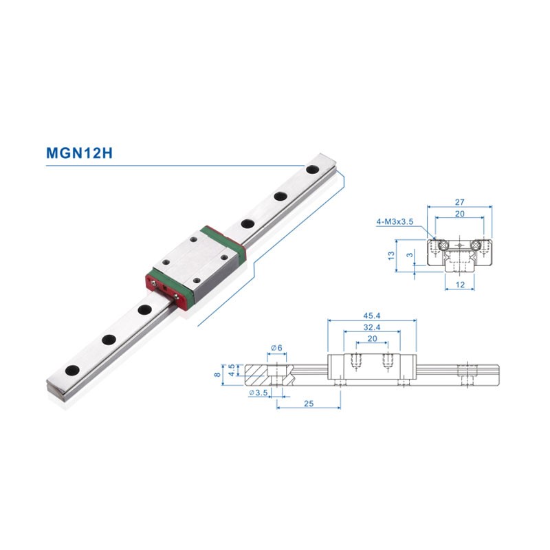 12mm Linear Guide MGN12 Rail 1 - Linear Rail Mgn12H Set recension och pris