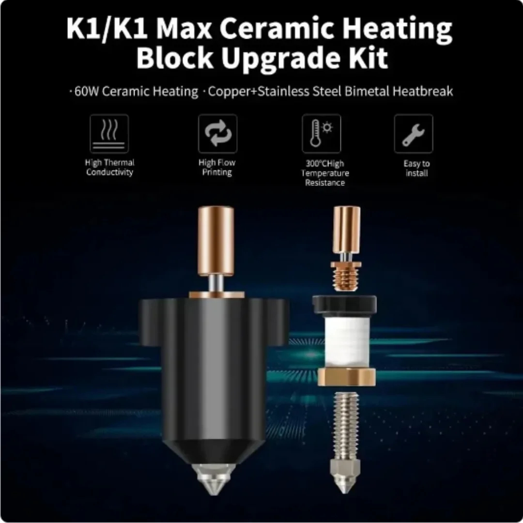 For Creality K1 / K1 Max Hoten - High Flow Ceramic Hotend recension och pris
