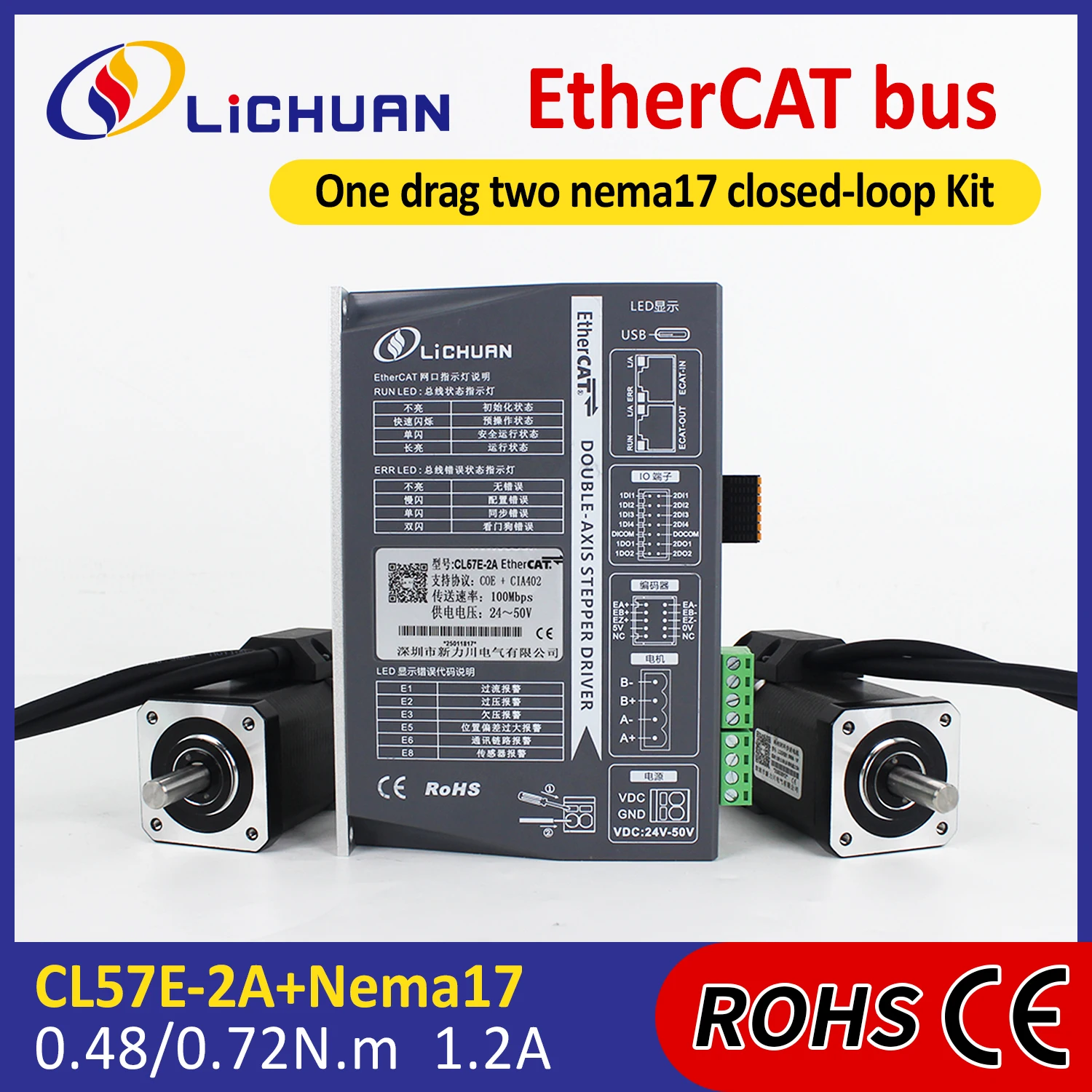 2026 Lichuan DC24V~50V 1.2A 10 - Closed Loop Stepper Motor Nema 17 recension och pris